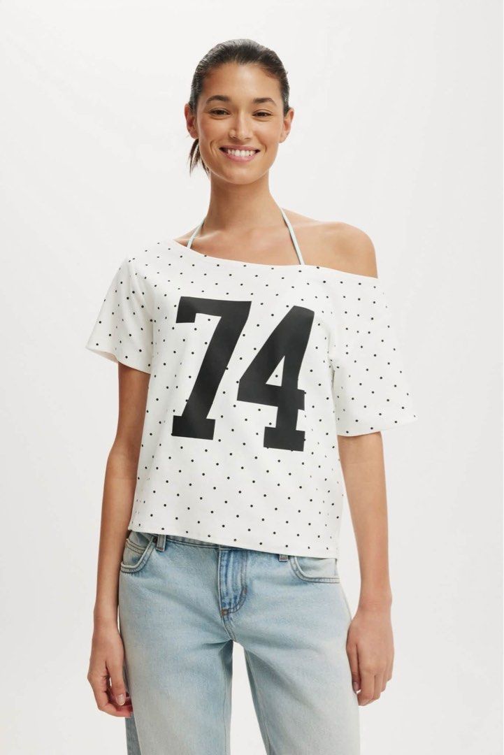Cotton On Polka Offshoulder (Category: Blouses) located in Abucay. Submitted by girlypop_444 (Listing ID 1460502181, Image 1). Description: brand new available sizes: small med large over • runs.