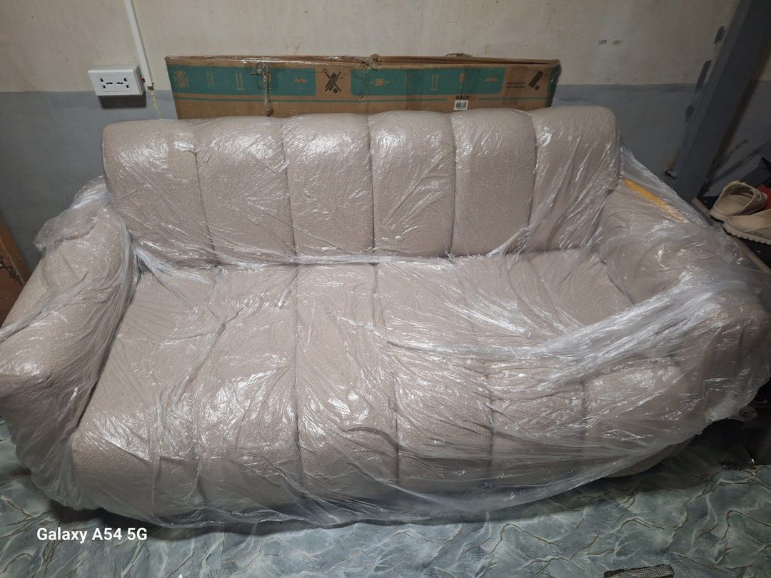 Banana Couch/Sofa (Category: Sofas) located in Rizal. Submitted by mayiesm0296 (Listing ID 1460482069, Image 1). Description: ‼️ Couch for Sale 3 seater Belfort fabric Customized 6 months use - good condition 9k - still negotiable (pm sa tawaran) Loc: Montalban, Rizal.