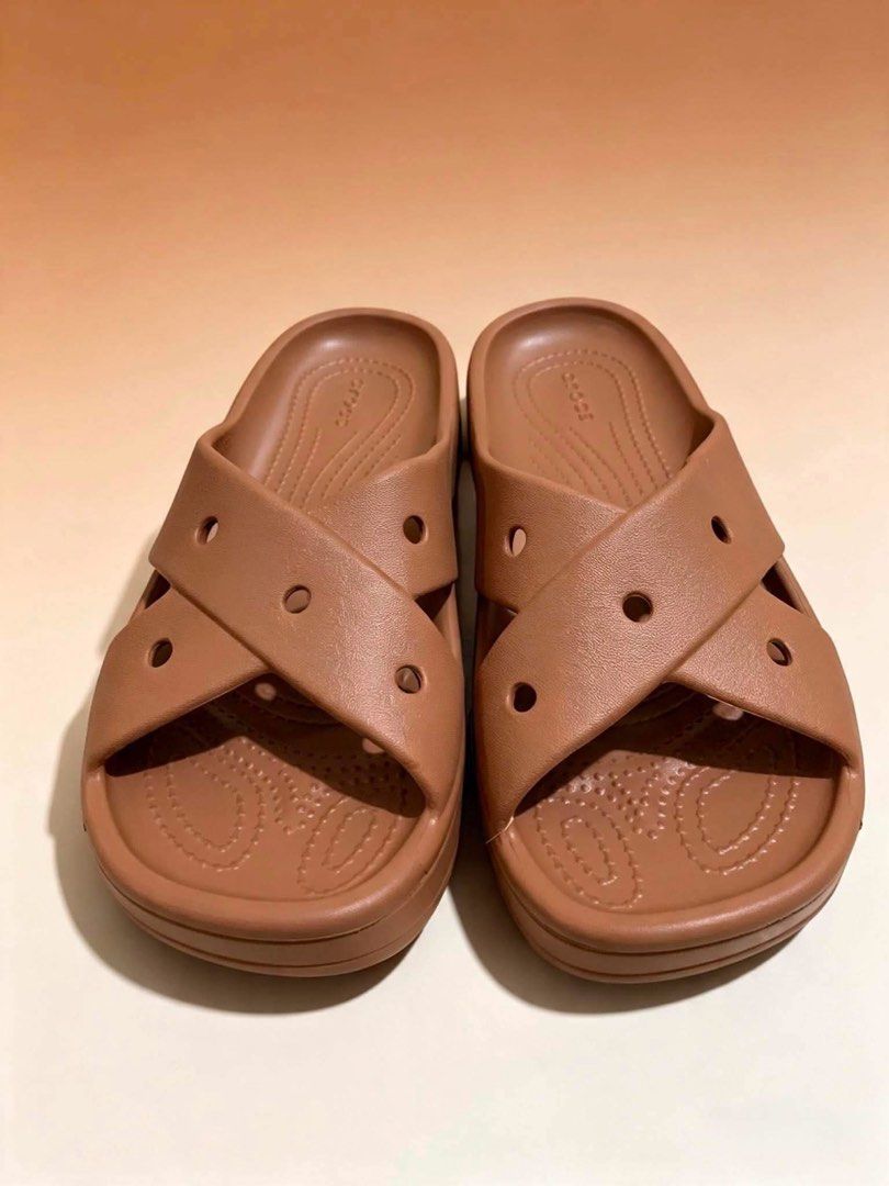 Crocs Classic Cross Strap Milk Chocolate (Category: Slippers and slides) located in Santa Rosa. Submitted by miqboutique (Listing ID 1460368143, Image 3). Description: Onhand✨ Crocs Classic Cross Strap Milk Chocolate 6 7 8 Womens ₱1,699 + SF • Ready to ship • Guaranteed Original Fb page: Miq's Boutique.