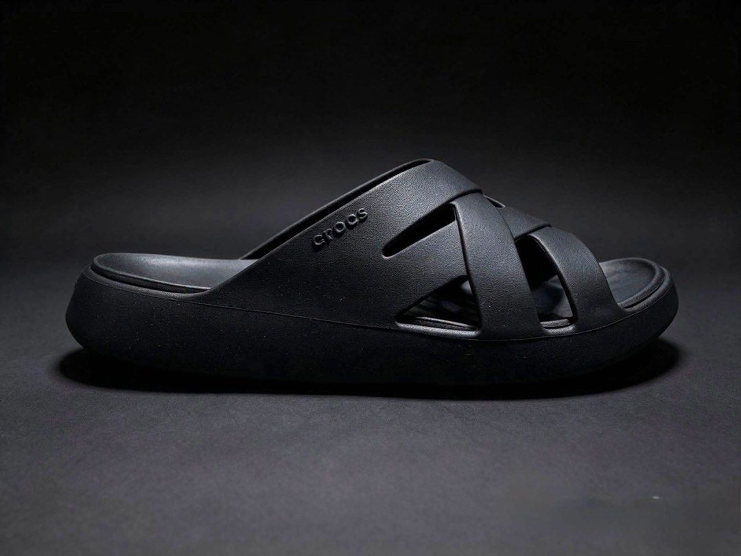 Crocs Getaway Weave Slides Black (Category: Slippers and slides) located in Santa Rosa. Submitted by miqboutique (Listing ID 1460367437, Image 3). Description: Onhand✨ Crocs Getaway Weave Slide Black 6 7 8 Womens ₱2,100 + SF • Ready to ship • Guaranteed Original Fb page: Miq's Boutique.