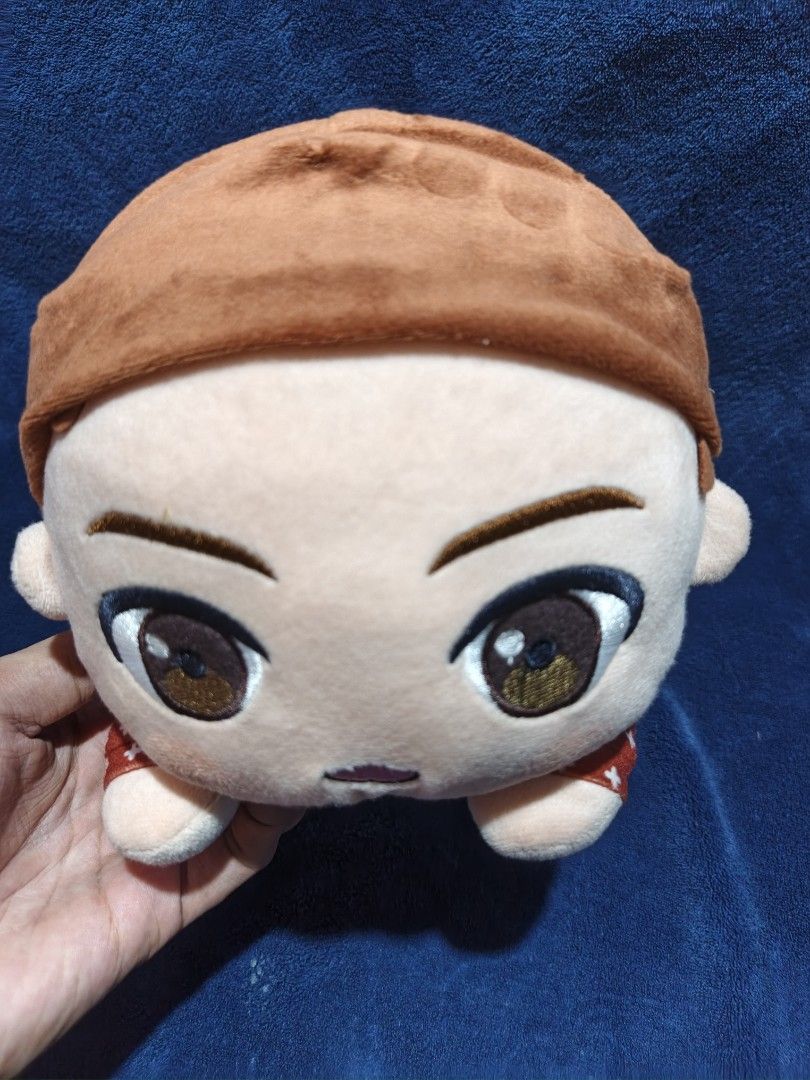 Cute Anime Character Plush Toy (Category: Plushies & Soft Toys) located in Manila. Submitted by kirstentoyshub (Listing ID 1460372170, Image 2). Description: - Adorable plush toy, perfect for gifting or collecting. - Features a cute character with big eyes. - Wears a brown beanie, red patterned shirt, and brown pants. - Super soft and huggable material. - Approximately 8 inches tall..