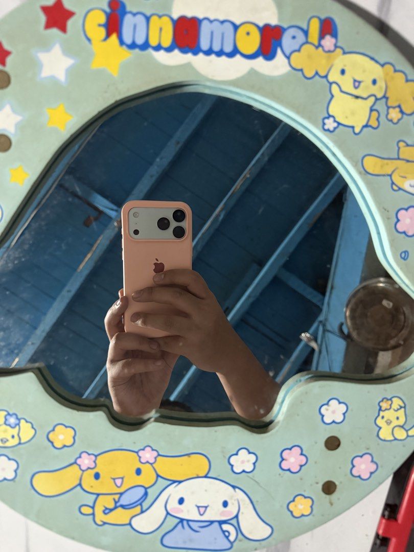 Cute Cinnamoroll Mirror (Category: Mirrors) located in Baguio. Submitted by bidgetoyshop (Listing ID 1460472211, Image 1). Description: - Adorable Cinnamoroll mirror - Features Cinnamoroll characters decorating the frame - Light mint green frame color - Ideal for room decoration - Perfect gift for Cinnamoroll enthusiasts - Note: Minor signs of wear on the frame.