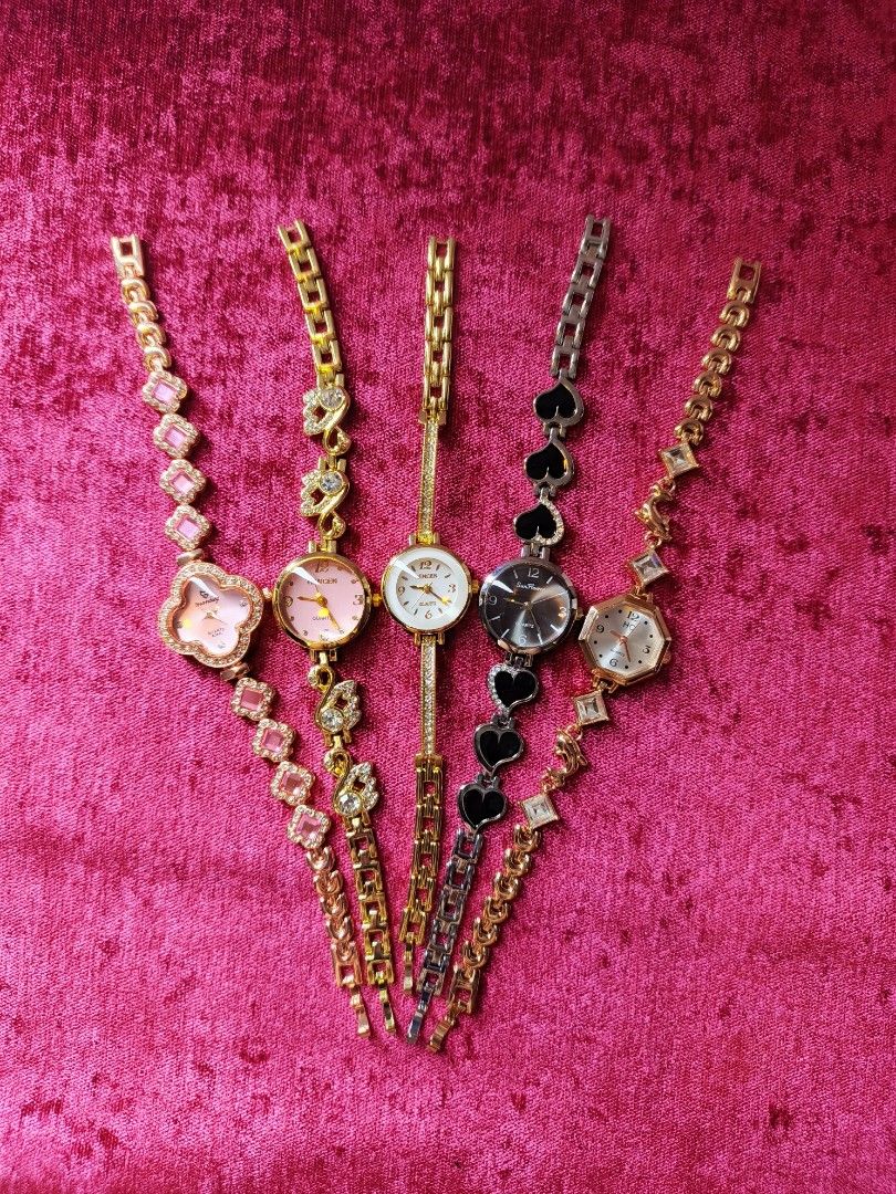 Danty/Vintage Luxury Watch (Category: Luxury Accessories) located in Malasiqui. Submitted by foundco_finds (Listing ID 1460494332, Image 1). Description: ✨ Danty/Vintage Luxury Watch - 5PCS Assorted for ₱575. 🛍️ Inclusions - Free box (perfect for gift) - battery operated 💳 Mode of Payment - Gcash & Bank Transfer only. 📌 open for RESELLER FAQS 📣 Non tarnish po ba? - Yes, with proper care. 📣 With box na ba? Yes, with box included. 📣 Open for 