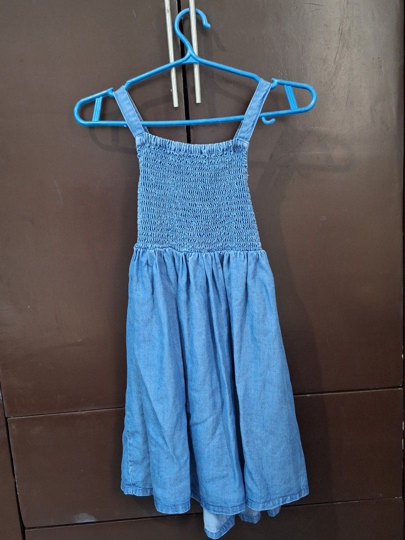 Denim Dress Lucky Penny (Category: Babies & Kids Fashion) located in Manila. Submitted by palm07 (Listing ID 1460345852, Image 1). Description: B 11-12" stretchable L 25" Super Ganda.