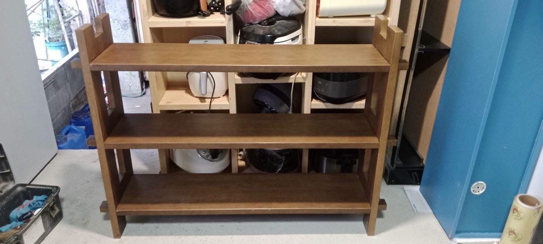 Detachable Solidwood Rack (Category: Shelves, Cabinets & Racks) located in Malabon City. Submitted by aven25 (Listing ID 1460414970, Image 2). Description: Detachable Solidwood Rack Size: 120 x 30 x 96cm Height No issue Good Condition Ready to Use .