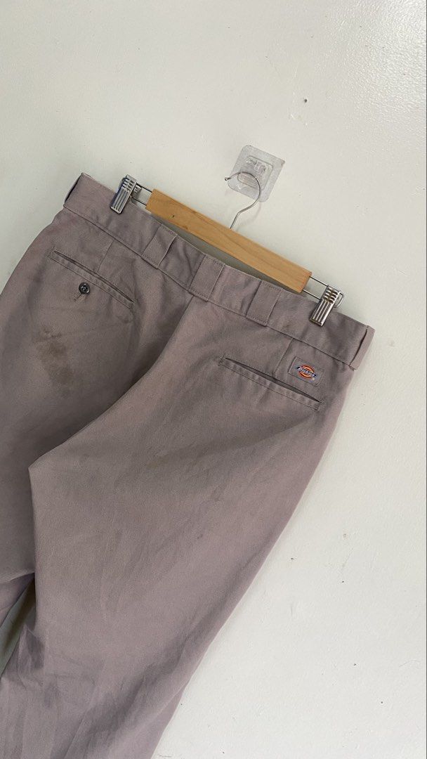 Dickies 874 (Category: Chinos) located in Bacolor. Submitted by toyk_thrift.ph (Listing ID 1460364799, Image 1). Description: Dickies 874 Original Fit Color silver Dimes: 36x42 Hem: 9 Issue: may dumi not sure if washable .