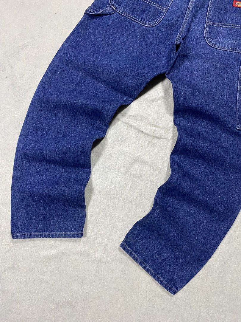 Dickies Carpenter Denim pants (Category: Activewear) located in Dasmarinas. Submitted by ridgeridethrift (Listing ID 1460453687, Image 2). Description: Waist - 34 Thigh - 12 Length - 43 Hem - 9 Issue: used fade.