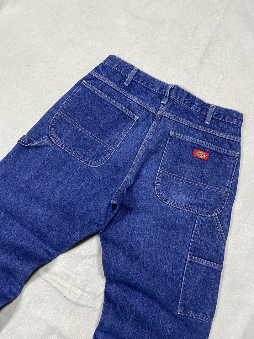 Dickies Carpenter Denim pants (Category: Activewear) located in Dasmarinas. Submitted by ridgeridethrift (Listing ID 1460453687, Image 3). Description: Waist - 34 Thigh - 12 Length - 43 Hem - 9 Issue: used fade.