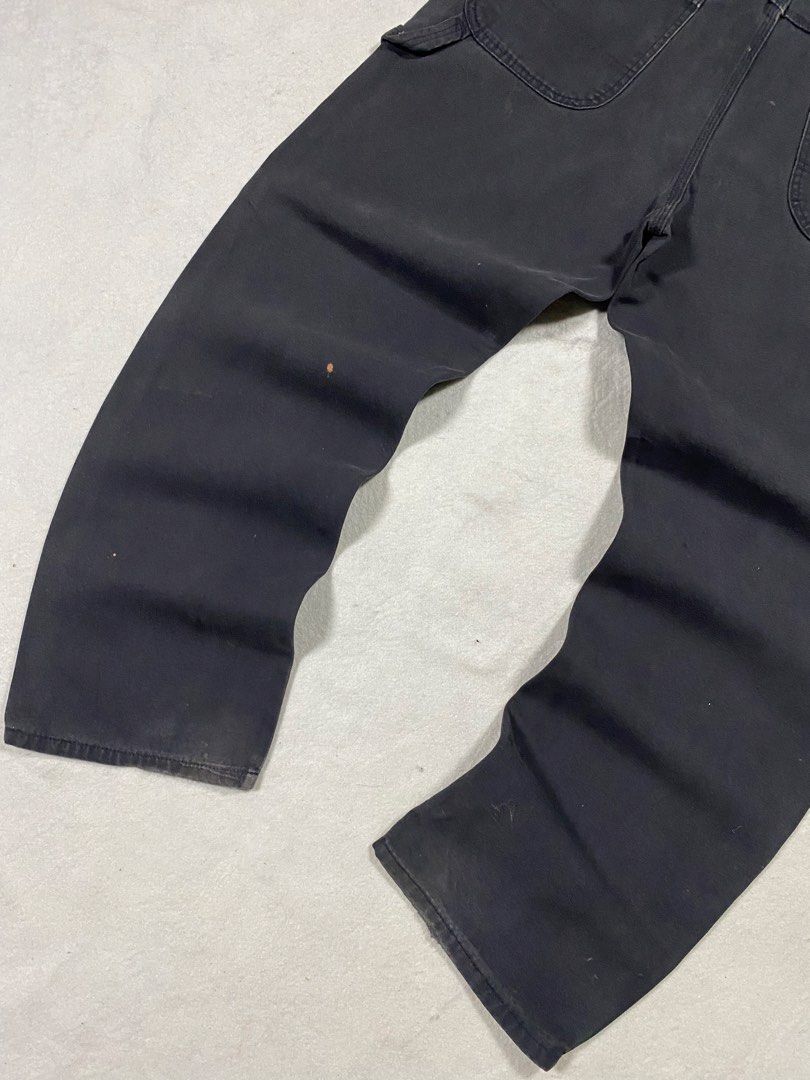 Dickies Carpenter pants Black cut washtag (Category: Activewear) located in Dasmarinas. Submitted by ridgeridethrift (Listing ID 1460453262, Image 3). Description: Waist - 36 Thigh - 12 Length - 43 Hem - 9 Issue: bleach stain fade.
