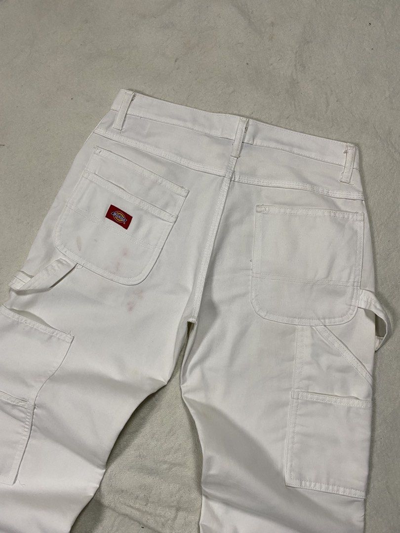 Dickies Carpenter white pants (Category: Activewear) located in Dasmarinas. Submitted by ridgeridethrift (Listing ID 1460454473, Image 2). Description: Waist - 30 to 32 Thigh - 10.5 Length - 42 Hem - 9 Issue :stain.