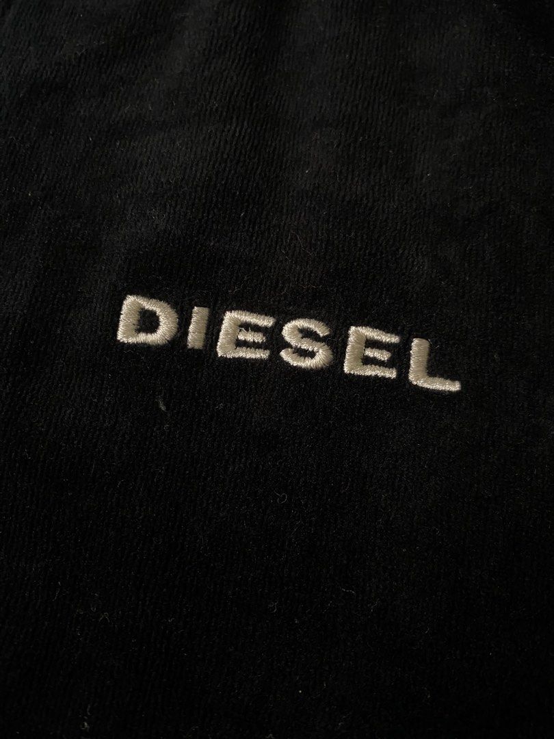 Diesel Bonshin Full Zip Velour Bomber Jacket (Category: Coats, Jackets and Outerwear) located in Baguio. Submitted by the_gunstore (Listing ID 1460442526, Image 3). Description: Size tagged: S Issue: None Width:20 Length:26 Shoulder: Sleeve:27.5.