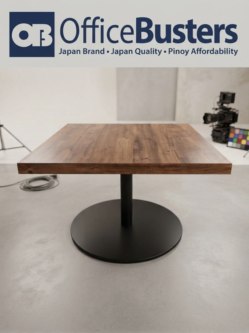 DINING TABLE (Category: Tables & Sets) located in Valenzuela. Submitted by jesspesongco (Listing ID 1460401175, Image 1). Description: DINING TABLE BRAND: OKAMURA SIZE: L75cm W75cm H50cm Price: 4,500 ✔️Durable Wood Top thick, square surface with a realistic finish. ✔️Modern Design contemporary industrial look for office or studio use. ✔️Pedestal Base central column and round, matte-black base for more legroom. 📍 LOCATION: OFFICEBUSTERS BALINTAWA
