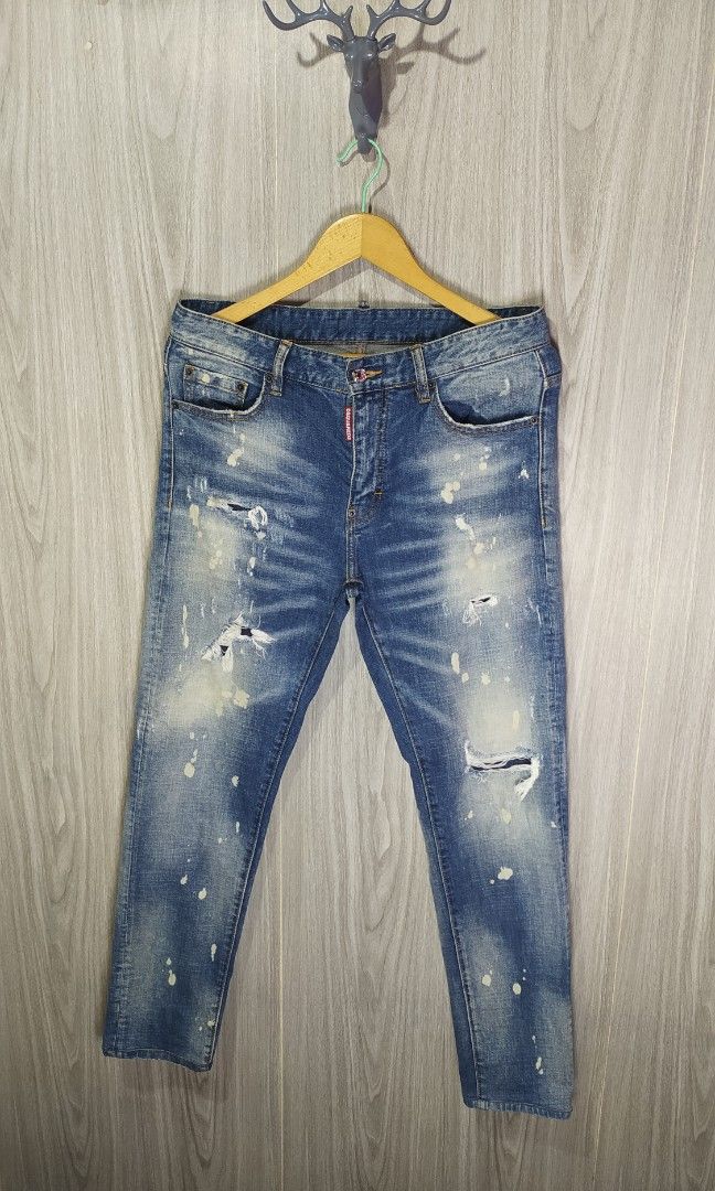 Dsquared2 Distressed Denim Jeans (Category: Jeans) located in Milaor. Submitted by lootinout (Listing ID 1460380802, Image 1). Description: Dsquared2 Distressed Denim Jeans ✅Size: 32 ✅Length: 40 ✅Hem: 6 ✅Color Rate: 9.5/10 ✅No Issue ✅Need Wash ✅Location: Bicol Naga City, Camarines Sur ✅Courier: J&T Express/Flash Express ✅MOP: Gcash only.
