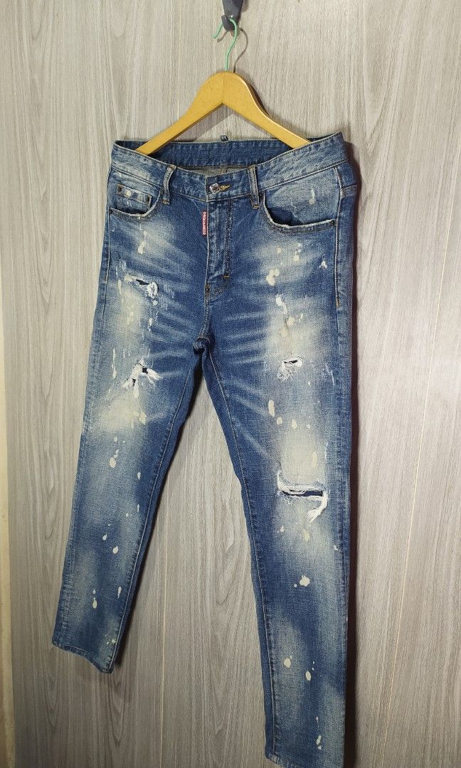 Dsquared2 Distressed Denim Jeans (Category: Jeans) located in Milaor. Submitted by lootinout (Listing ID 1460380802, Image 2). Description: Dsquared2 Distressed Denim Jeans ✅Size: 32 ✅Length: 40 ✅Hem: 6 ✅Color Rate: 9.5/10 ✅No Issue ✅Need Wash ✅Location: Bicol Naga City, Camarines Sur ✅Courier: J&T Express/Flash Express ✅MOP: Gcash only.