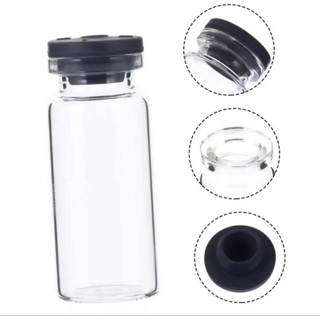 Empty Glass Vials with Rubber Stoppers (Category: Fragrance & Deodorants) located in Quezon City. Submitted by yssaarchives (Listing ID 1460445367, Image 3). Description: - Set of empty glass vials - Includes rubber stoppers - Sells starting with 10pcs - Ideal for storing liquids or DIY projects - Generous quantity included - Clean and ready for immediate use - Only 5mL - Feel free to ask any questions!.