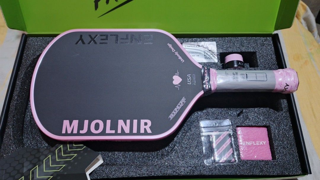 Enflexy Mjolnir limited pink pickleball paddle (Category: Other Sports Equipment and Supplies) located in Manila. Submitted by jzenroz (Listing ID 1460415478, Image 3). Description: for sale brandnew original pickleball paddle enflexy Mjolnir pink pickleball paddle limited edition 3,300 pesos only fixed price na po. if di kaya Meron din po sa orange app nyan at don po kau bumili pick up only ladislao diwa elementary school caridad cavite city cop