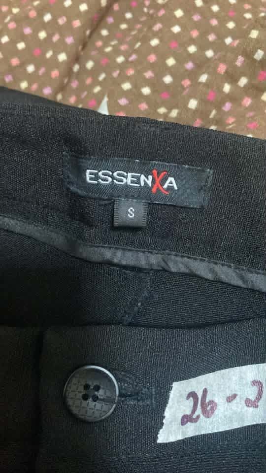 ESSENXA Black Smart Casual Pants Size S (Category: Other Bottoms) located in Manila. Submitted by airamef28.closet (Listing ID 1460420094, Image 2). Description: - Brand: ESSENXA - Color: Black - Size: S - Style: Smart Casual Pants - Cut: Straight Leg - Closure: Button and Zip - Occasion: Work or Casual Outings - Fit: Comfortable - Note: Check measurements if needed..