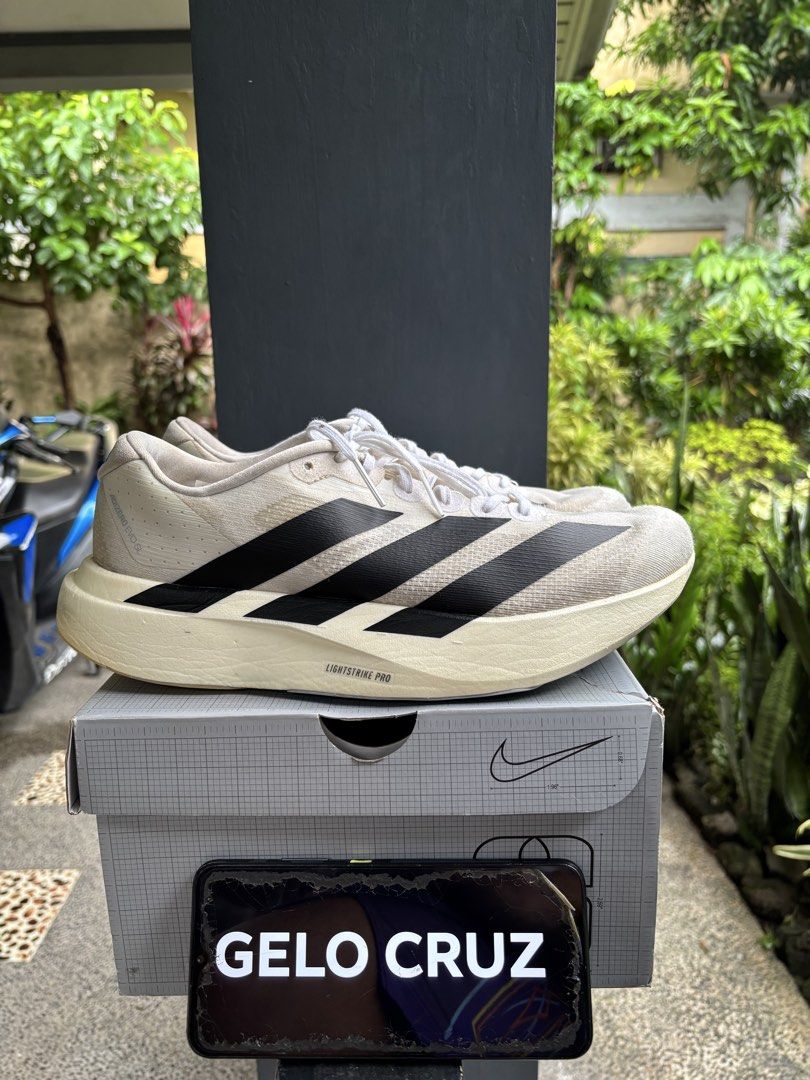 Evo SL “White Black” [US 9.5M] (Category: Sneakers) located in Bocaue. Submitted by gelo._.cruz (Listing ID 1460345823, Image 1). Description: For Sale / For Trade: Adidas Adizero Evo SL “White Black” [US 9.5M] Size: 9.5 Used No Box Php: 4,295 Bulacan / Metro Manila Pm if interested 📩📩📩 .