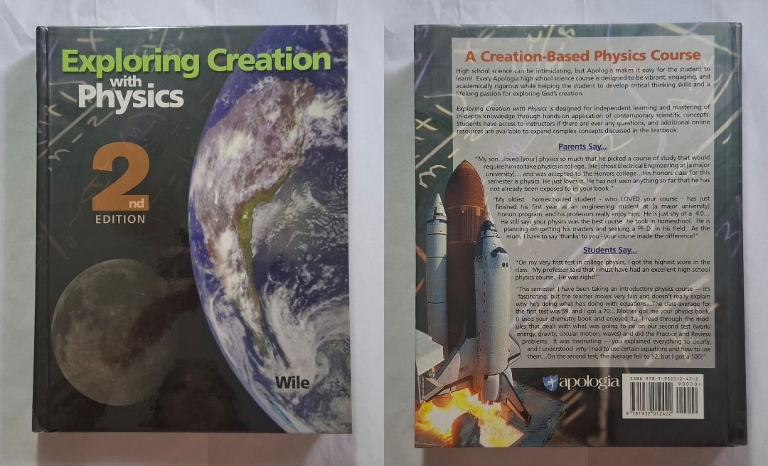 Exploring Creation with Physics 2nd Edition Solutions and Tests (Category: Textbooks) located in Quezon City. Submitted by zharzabr (Listing ID 1460471496, Image 2). Description: Wile: Exploring Creation with Physics - In good condition - Never used - Comes with solutions and tests manual - Good as new - Ideal for homeschooling parents and students - Covers key physics concepts.