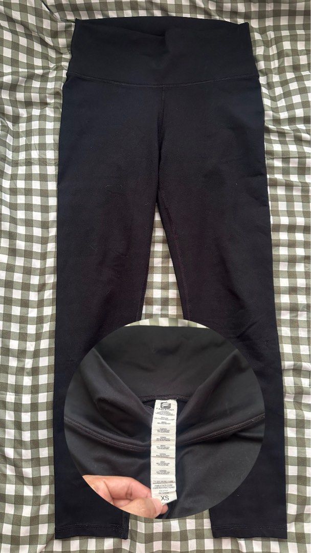 Fabletics Black High-Waisted Leggings XS (Category: Activewear) located in Manila. Submitted by newcrystal-701b (Listing ID 1460336949, Image 3). Description: - Brand: Fabletics - Color: Black - Size: XS - Fit: High-waisted - Material: Polyester and Elastane blend (for comfort and stretch) - Versatile: Great for workouts or casual wear - Reason for Selling: No longer fits.