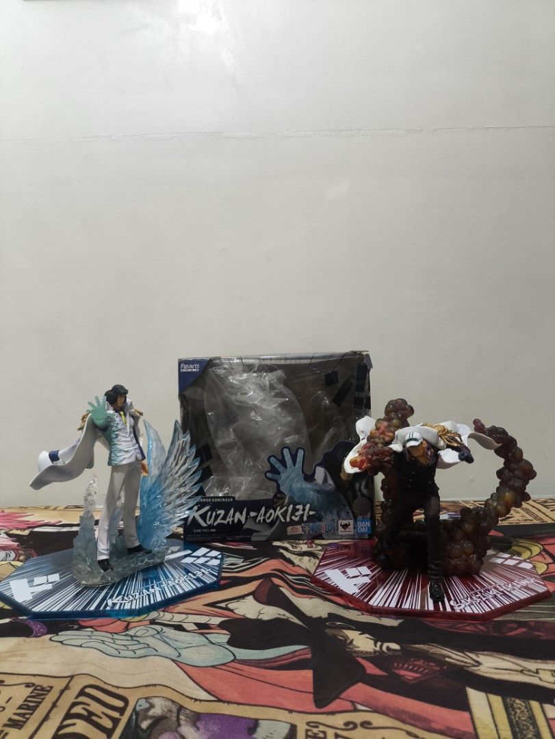 Faz Admiral Battle Version (Category: Figurines & Statues) located in Imus. Submitted by macoydee22 (Listing ID 1460425582, Image 1). Description: 👑Faz Admiral Battle Version Akainu Condition: Loose Issue: Missing 1 peg, no broken peg Aokiji Condition: BIB (Back In Box) Issue: 3 Broken peg Price: P5,000 set 📍Location: Naic, Cavite/Makati by schedule 💸MOP: GCash 📦MOD: Lalamove/LBC .