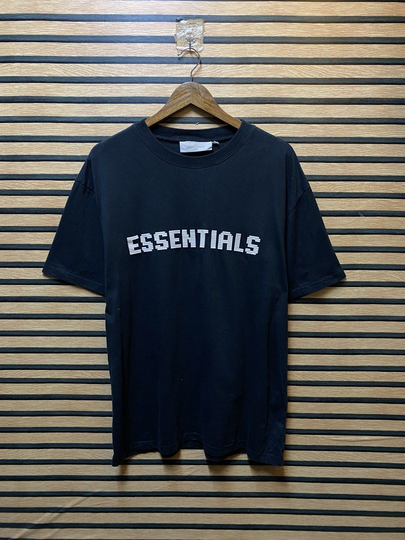 FEAR OF GOD “ESSENTIALS” TEE (Category: Tshirts & Polo Shirts ) located in Makati City. Submitted by drip.poww (Listing ID 1460441039, Image 1). Description: - Authentic Essentials - Color: Black - Size: Large - Dimes: 23x29 - Authentic - Excellent condition - Need wash, fresh from bale - Material: 100% Cotton Please don’t expect too much—these are thrifted (ukay) items. 😊 !!STILL NEGOTIABLE!!.