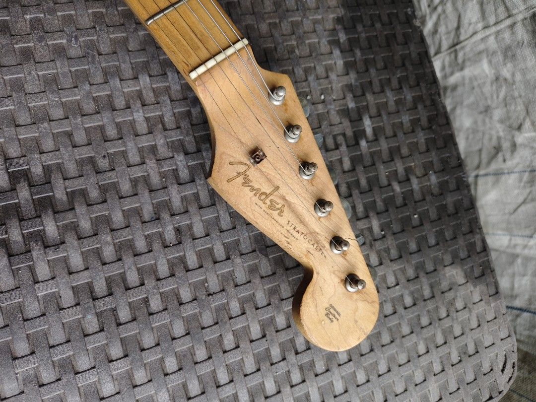 Fender Stratocaster Electric Guitar - Custom Relic (Copy only) (Category: Musical Instruments) located in Manila. Submitted by donsantiag93175 (Listing ID 1460380766, Image 3). Description: - Fender Stratocaster electric guitar copy - Alder body - Customized relic - Maple neck and fretboard - Comes with a Fender strap - Ideal for playing or as a display piece - Ready for a new home.