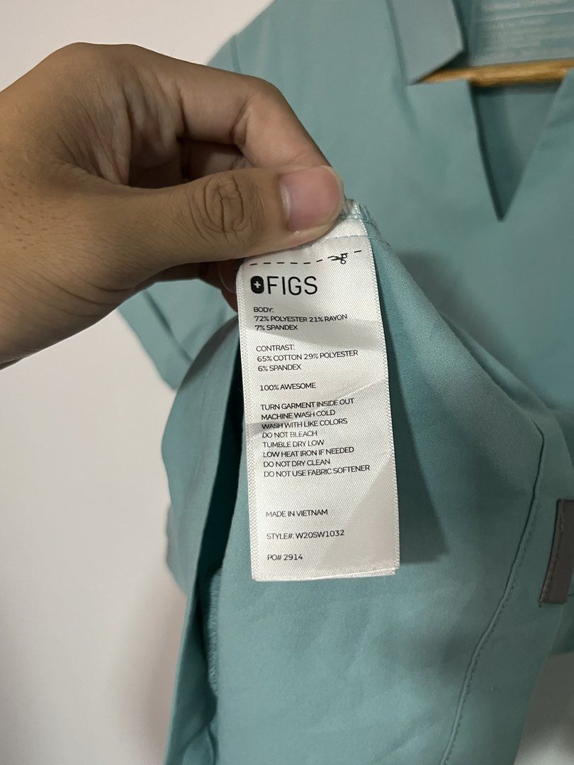 FIGS Technical Collection Scrubs Top XXS Teal (Category: Activewear) located in Dasmarinas. Submitted by thriftedbygii (Listing ID 1460308005, Image 3). Description: - FIGS Technical Collection top -Color: Teal -Fabric: 72% Polyester, 21% Rayon, 7% Spandex -Contrast Fabric: 65% Cotton, 29% Polyester, 6% Spandex -Made in Vietnam -Style #: W20SW1032 -POW #: 2914 - FREE SF NA PO.