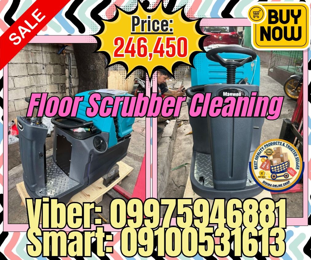 Floor Polish Scrubber Cleaning Machine (Category: Cleaning Tools & Supplies) located in Paranaque City. Submitted by dhanshawn1 (Listing ID 1460406917, Image 1). Description: 🌏 We Can Deliver Nationwide 👉 AP Cargo, LBC & Lalamove (🛳️ Sea /✈️ Air Freight) Price: 246,450 🔥C70S Floor Scrubber Machine ✅💯 Guaranteed Seller ✅ High Quality Products ✅💯 Legit Distributor ✅ Complete Documents ✅ Free Shipping and Handling ✅ 1 Year Warranty 💰PAYMENT T