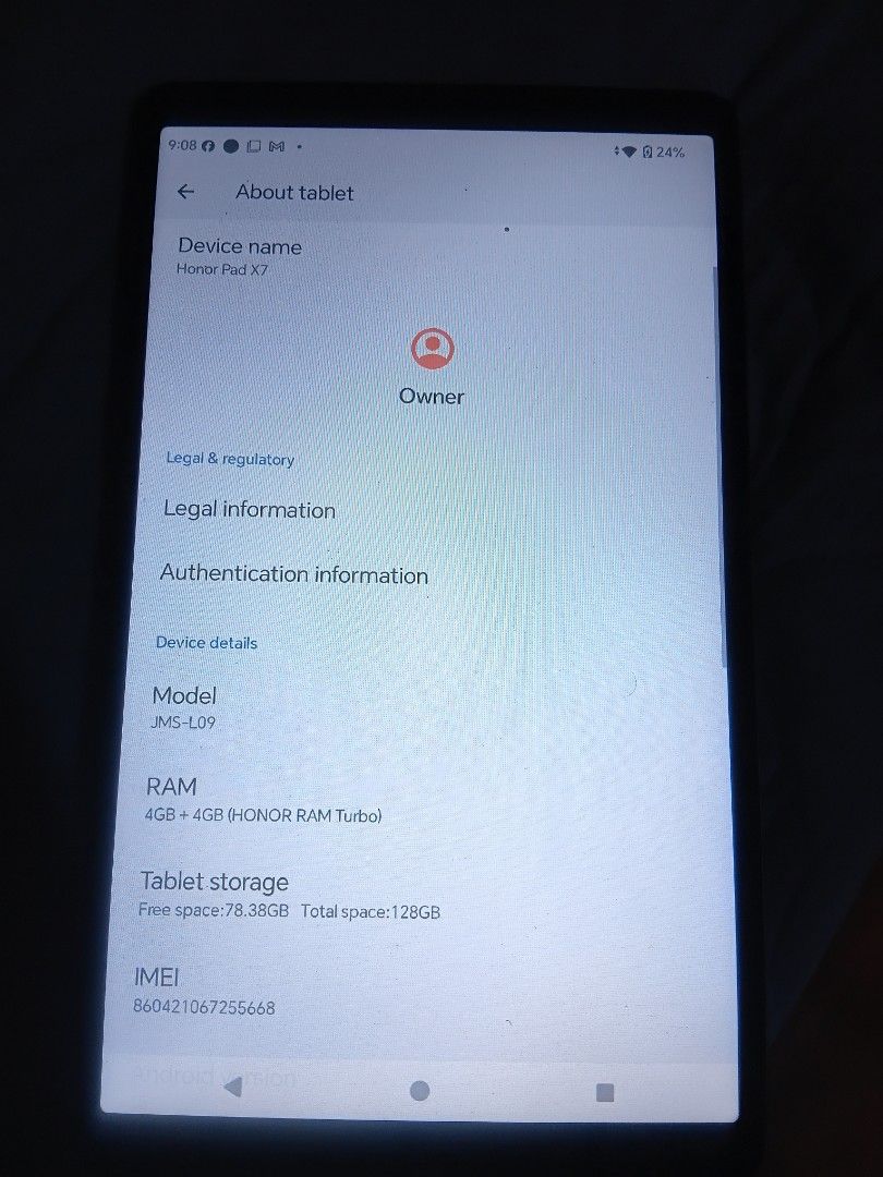 For sale Honor Pad x7 (Category: Android) located in Manila. Submitted by antonbillo37955 (Listing ID 1460312743, Image 2). Description: .
