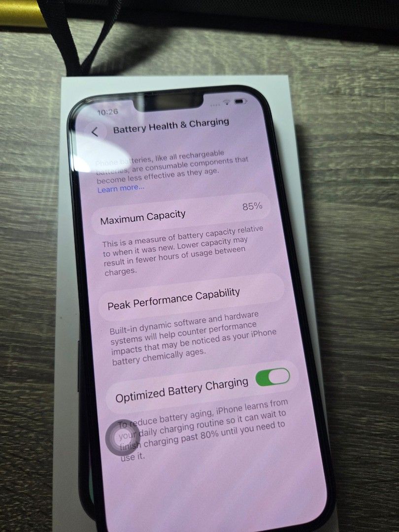 For Sale! Iphone 14 Plus 128GB Midnight (Category: iPhone 14 Series) located in Santo Tomas. Submitted by llex_00 (Listing ID 1460457353, Image 3). Description: Iphone 14 Plus 128GB in Midnight - Minimal flaws - With original box and charging cord - 85% Battery Health - IOS 26 - No carrier lock - lady-owned (my mother used it for messaging and light gaming lang) Rfs: upgraded to a new phone; this will no longer be used loc: Sto. Tomas, Batangas.