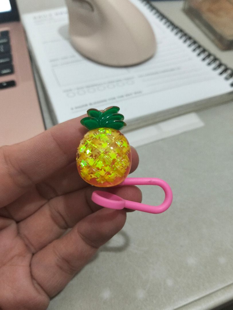 FREEBIE: pineapple pink silicone straw cover (Category: Water Bottles & Tumblers) located in Marikina City. Submitted by oldschooljunkies (Listing ID 1460418302, Image 1). Description: .