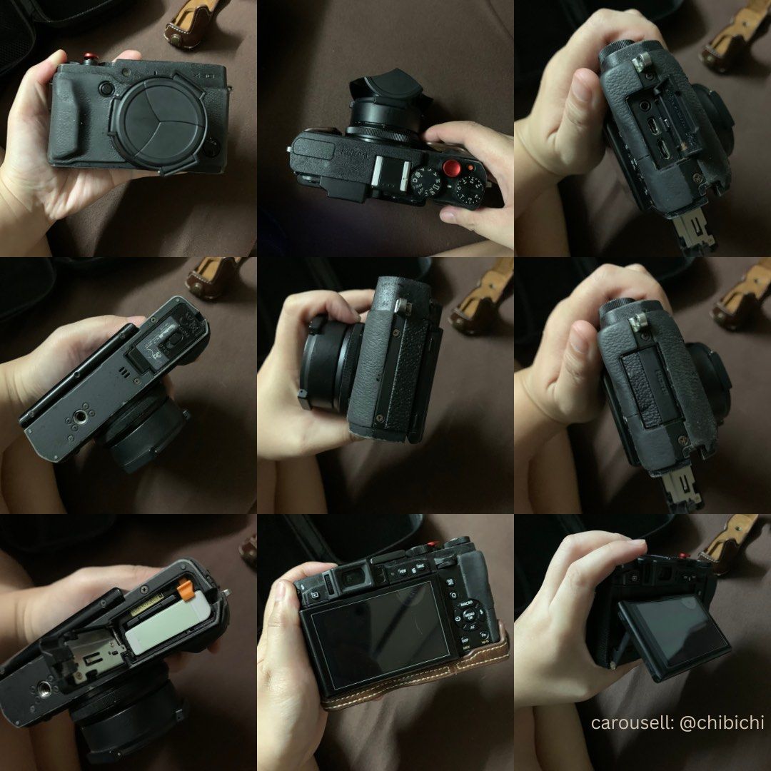 Fujifilm X30 (Category: Cameras) located in Quezon City. Submitted by chibichi (Listing ID 1460477760, Image 2). Description: HARD TO LET GO... Location: Quezon City What to expect: • Heavily used, dents covered already with paint. • Leather covered case, no strap. • Dents in screen yet covered now with a tempered glass. • Outputs from the camera is still better. All film simulations worked. Issues: • No flash • No EVF [viewfinder) Literally used