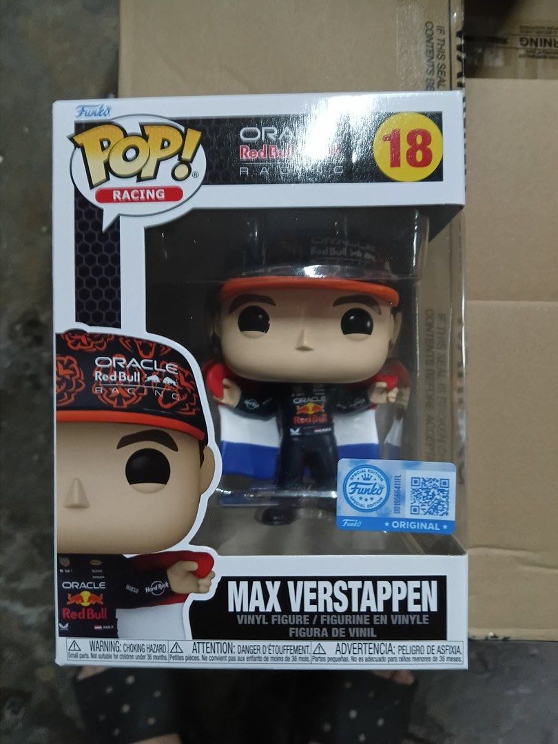 Funko Pop F1 Max Verstappen #18 (Category: Designer & Blind Box Toys) located in Manila. Submitted by formulau.1_ph (Listing ID 1460503855, Image 1). Description: Bnew.