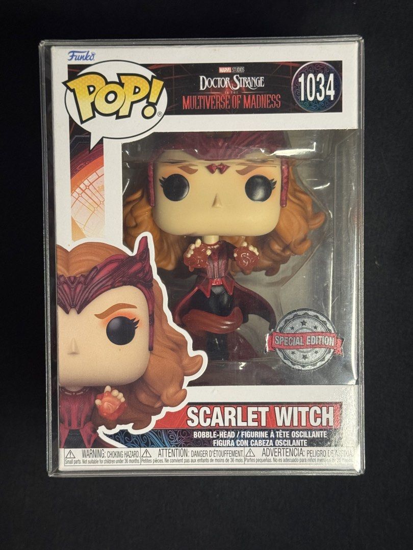 Funkopop Scarlet Witch: Special Edition 1034 (Category: Figurines & Statues) located in Manila. Submitted by theaaa_015 (Listing ID 1460313033, Image 1). Description: 📍 Loc: Parañaque - in mint condition - in original box - kept in Boss protector case.