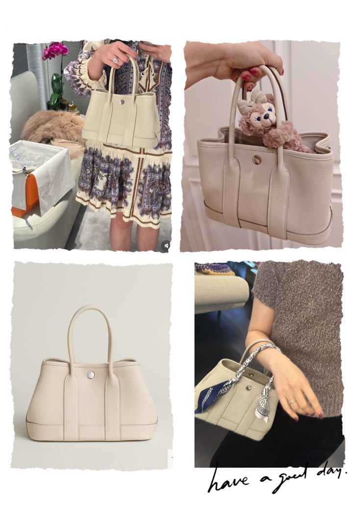 ‼️Hold‼️G刻，9月新鮮單- Hermes garden party 23 奶昔白 （分類：預購）位於 Hong Kong。 由 luxuryshop_hermes 提交（商品編號 1460312732，圖片 2）。簡介： 預售-奶昔白garden party 23 Togo皮 人氣🔥mini袋，罕有奶昔白Craie ✔️G刻，9月新鮮單 ✅Full set有單可陪驗 ✅可預約合作實體店面交，可使用信用卡。