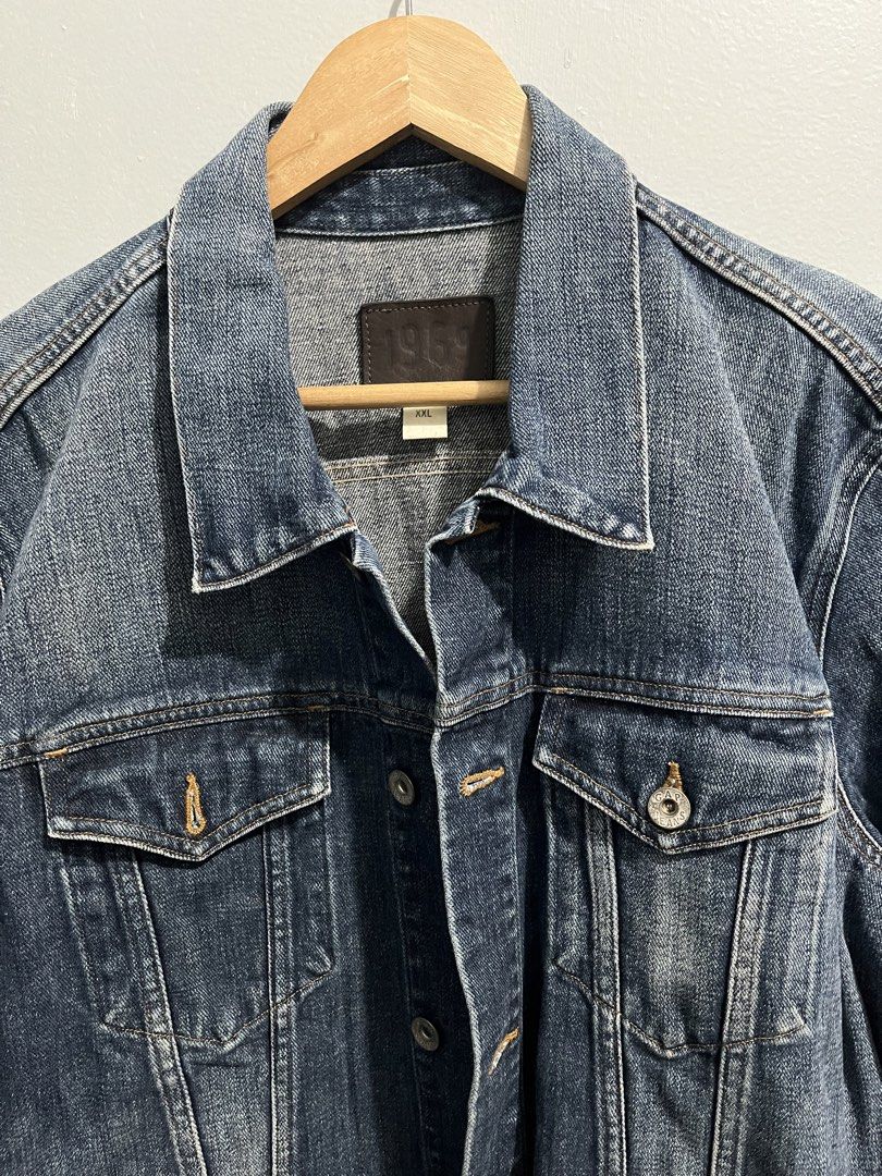 Gap 1969 Faded Trucker Denim Jacket (Category: Coats, Jackets and Outerwear) located in Manila. Submitted by mkjah (Listing ID 1460468069, Image 2). Description: Gap 1969 Faded Trucker Denim Jacket Size: XXL on tag (W) 23 (L) 25 (Sh) 20.5 (S) 25 Very good condition Color may vary due to lighting Price 1300 plus shipping DELIVERIES and/or SHIPPING GUIDELINES: FOR JNT SHIPPING:FRIDAY OR SATURDAY ONLY FOR SAME DAY DELIVERIES: LALAMOVE PAYMENT FIRST.