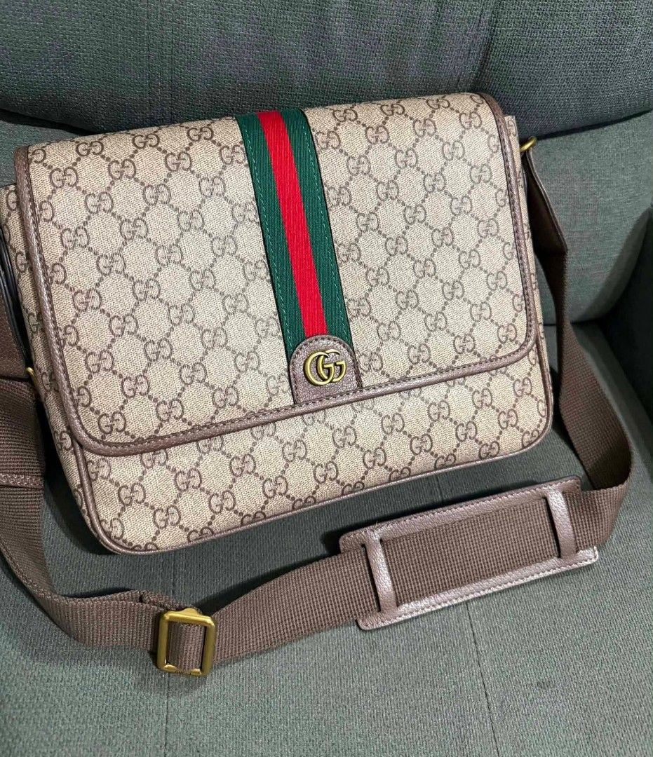 GG Ophi Messenger Bag (Category: Cross-body Bags) located in Quezon City. Submitted by luxxechic (Listing ID 1460445509, Image 1). Description: coded GG under zip with etiketa with dust bag good as new no issue actual photo posted mop: gcash.