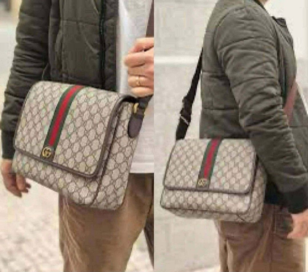 GG Ophi Messenger Bag (Category: Cross-body Bags) located in Quezon City. Submitted by luxxechic (Listing ID 1460445509, Image 2). Description: coded GG under zip with etiketa with dust bag good as new no issue actual photo posted mop: gcash.
