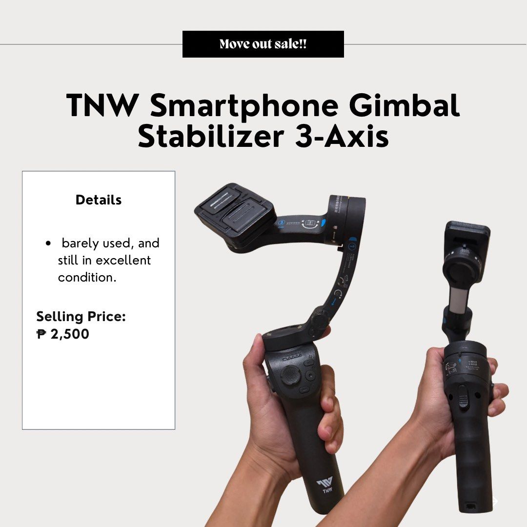 Gimbal Stabilizer (Category: Video Cameras) located in Manila. Submitted by corlair (Listing ID 1460360657, Image 1). Description: .