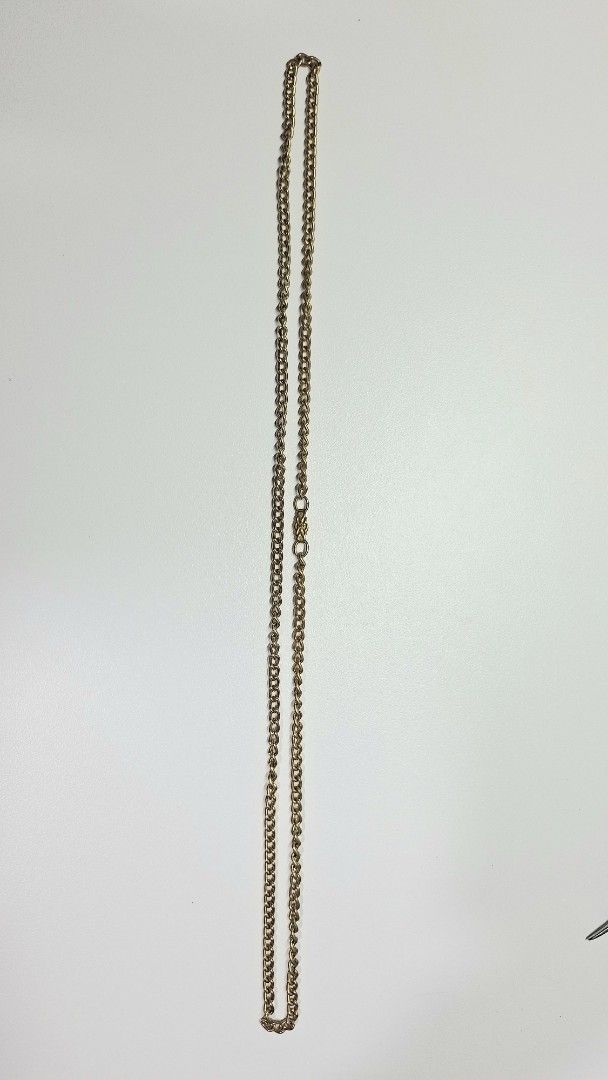 Gold Plated Chain (Category: Necklaces) located in Makati City. Submitted by archaic532shop (Listing ID 1460357646, Image 3). Description: ■Approximate Dimensions L-62 cm IMPORTANT NOTES: • Clients with OFFERS will be prioritized. • Selling in “As Is “condition (no warranty or guarantees) Accept all flaws before and after purchase. No returns. No exchange of items. • All items are pre-owned unless declared New • Conversation regarding OFFERS will