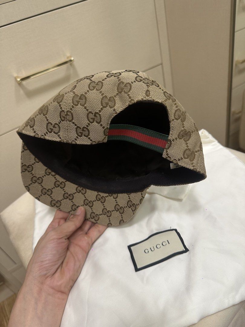 Gucci GG Monogram Baseball Cap for kids/teens (Category: Caps & Hats) located in Quezon City. Submitted by jennbustillos (Listing ID 1460459369, Image 3). Description: - Authentic Gucci Cap - Classic GG Monogram Canvas - Iconic Red and Green Stripe Detail (inside) - Size: M (54cm) - Comes with Gucci Dust Bag - Ideal for Everyday Wear.
