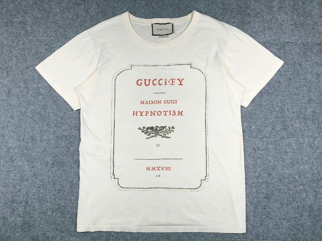 Gucci Guccify T-Shirt (Category: Shirts) located in Tayabas. Submitted by renew.revibe (Listing ID 1460487235, Image 1). Description: Gucci Guccify T-Shirt Excellent Condition Small (20x26) 500 +SF.