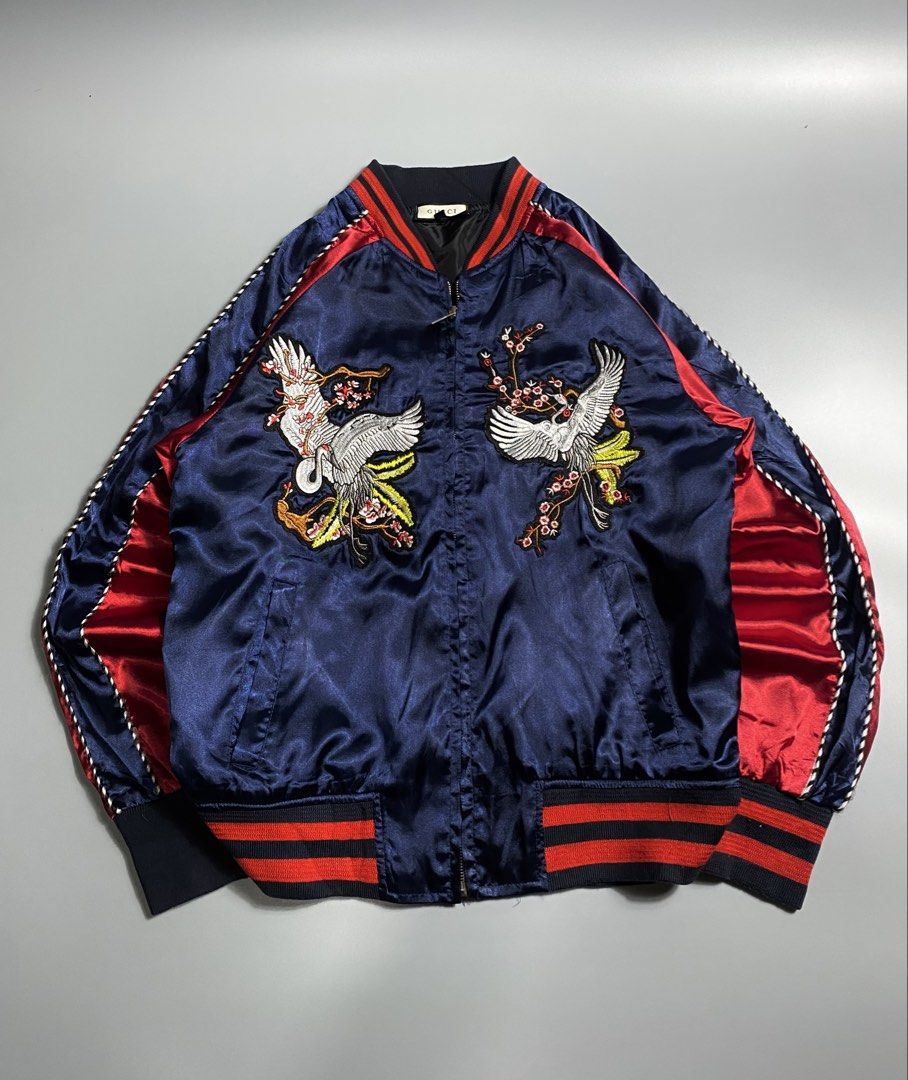 Gucci japan (Category: Coats, Jackets and Outerwear) located in Cagayan de Oro. Submitted by mac_koi (Listing ID 1460496442, Image 1). Description: (Guçci) embroidery bumper jacket. (Boxy type) Dimension: Width: (22)” Length: (26.5)” Size : medium -declared off -back to back design! -super good conditions! -color rate 9.5 /10 -fresh from laundry -issue none! .