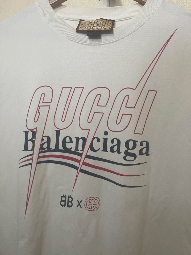 Gucci x Balenciaga Tee (Category: Activewear) located in Tuguegarao City. Submitted by elyks11 (Listing ID 1460325319, Image 3). Description: GUCCI X BALENCIAGA RARE COLLAB GOODS PA CONDI NEED WASH.