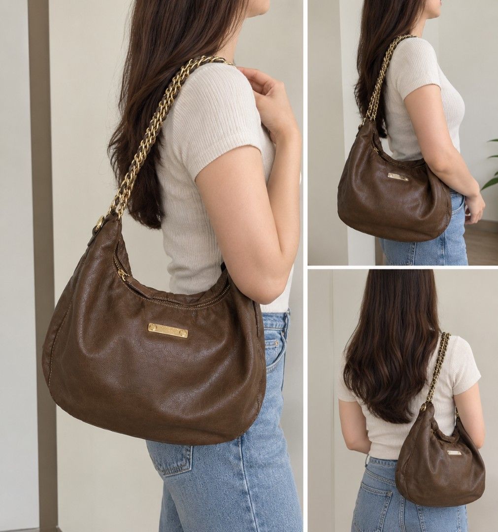 Guess Genuine Leather Shoulder bag (Category: Shoulder Bags) located in Las Pinas. Submitted by lm1205 (Listing ID 1460366909, Image 1). Description: • 💯% authentic and genuine leather • No scratches • Medium size • Soft leather. sobrang ok pa leather ng guess before compared ngayon.
