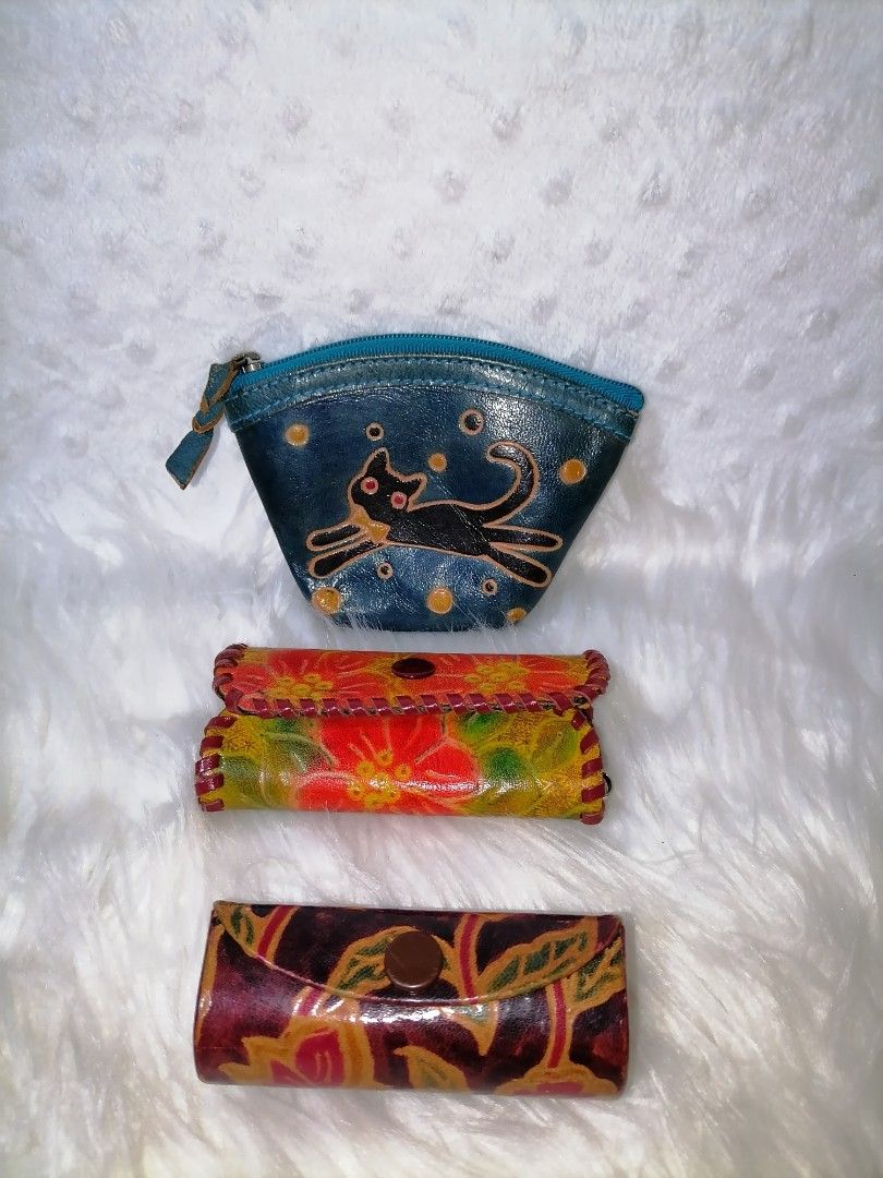 Handtooled Coin Purse, Lipstick Case, Key Holder Set (Category: Wallets & Card holders) located in Butuan. Submitted by az-branded.items (Listing ID 1460422829, Image 1). Description: Magaganda in actual Made in India From Japan.