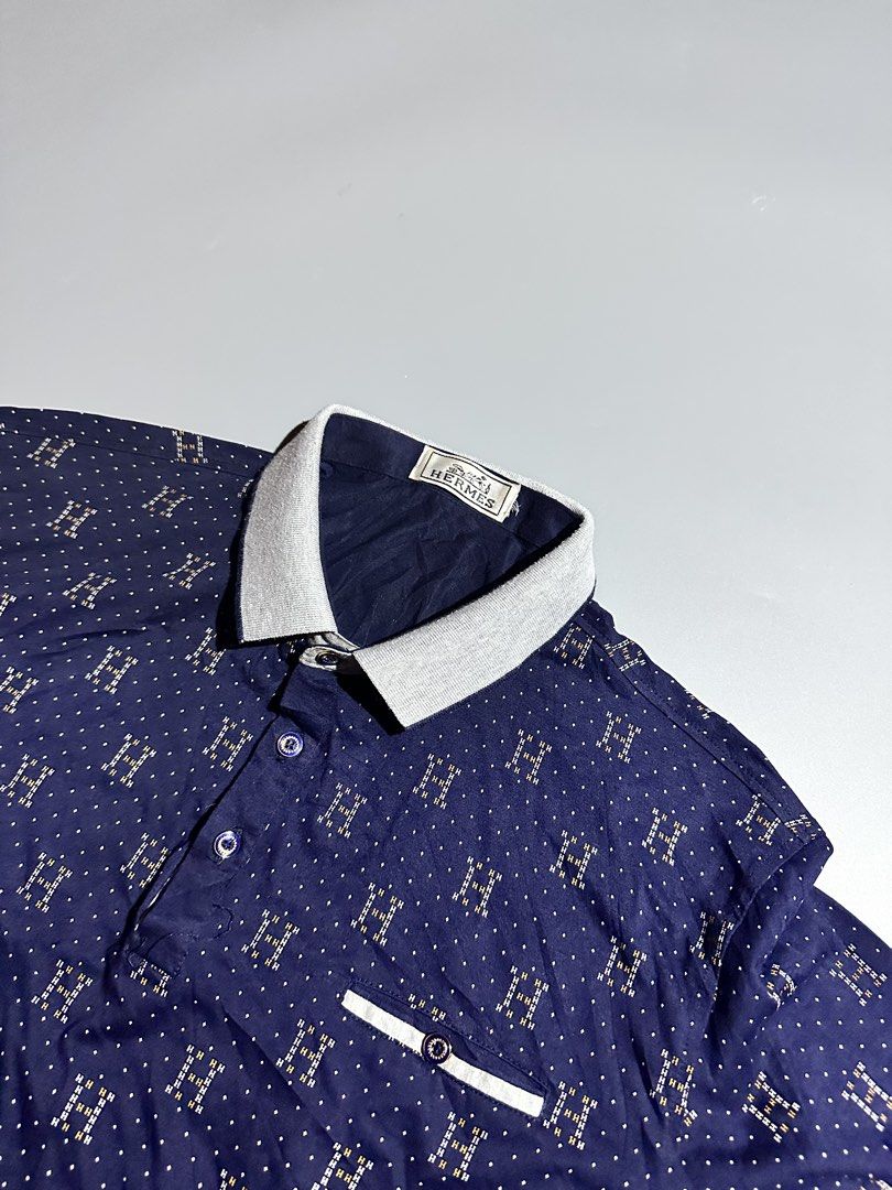 HERMES AOP POLO (Category: Activewear) located in Makati City. Submitted by js.street.finds (Listing ID 1460372094, Image 2). Description: DIMES 21.5/28.