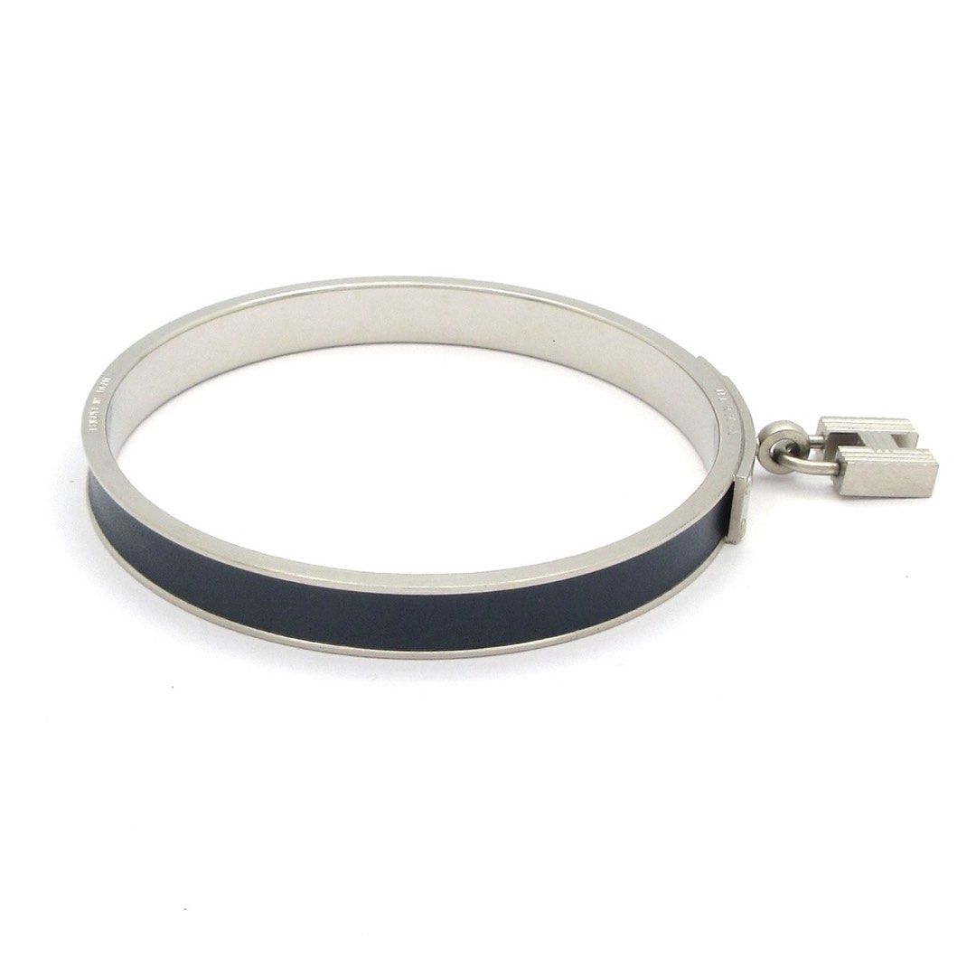 Hermes Excellent condition bangle, Kelly bangle, leather, silver x navy. (Category: Jewelry) located in Las Pinas. Submitted by daisuki_japan_luxury_by_reiko (Listing ID 1460308405, Image 2). Description: Notes [Main Unit] - Main Unit ⇒ Scratches / Dullness / Discoloration brand HERMES Genre Bangle Product Name Kelly Bangle Actual size Wrist circumference: approx. 19 cm, Width: approx. 0.8 cm Size Guide color Silver x Navy material Metal material