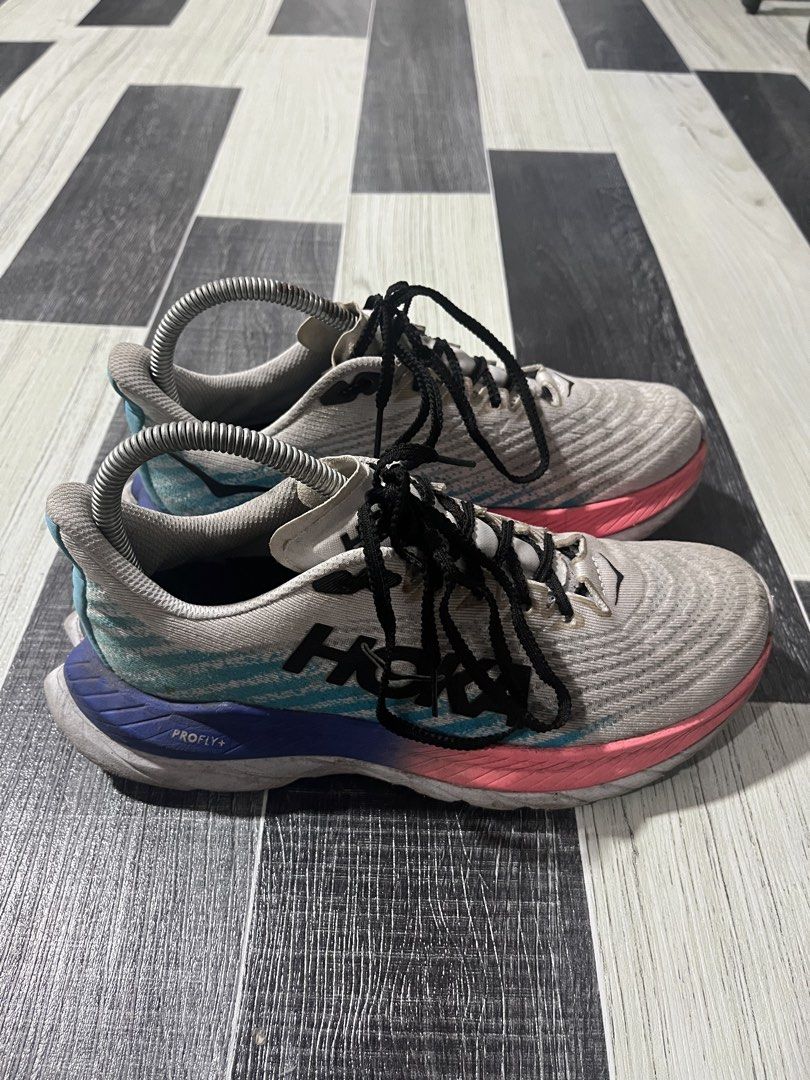 HOKA MACH 5 (Category: Sneakers) located in Quezon City. Submitted by gofund.aryan (Listing ID 1460398491, Image 2). Description: HOKA MACH 5 in Good Condition Needs cleaning no box Issue: Heel drags size 7W / 24cm / 38.5 euro 950 + SF.